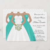 シックエレガントディモダンブライダルシャワー招待状 招待状 (正面/裏面)