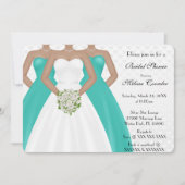 シックエレガントディモダンブライダルシャワー招待状 招待状 (正面)