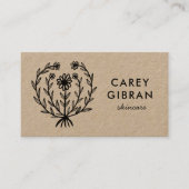 シックエレガントデイジーラインスケッチカスタムロゴクラフト 名刺 (正面)