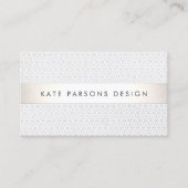 シックエレガントデザイナーシルバーパタストライプのーン 名刺 (正面)