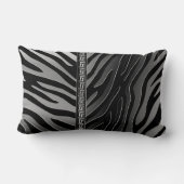シックエレガントデジタグラデーションルグレーブラックゼブラ ランバークッション (裏面)