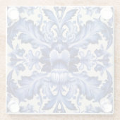 シックエレガントデルフトウェアブルーフラワー ガラスコースター (裏面)