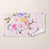 シックエレガントトレンディーピンクフローラ バスタオルセット (ハンドタオル)