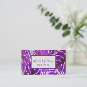 シックエレガントトロピカルパープル離れズ 名刺 (スタンド正面)