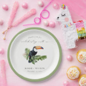 シックエレガントトロピカルレインフォレストトゥカ結婚ーズ ペーパープレート (パーティー)