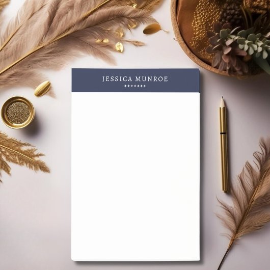 シックエレガントネイビーブルーパーソナライズされた ポストイット