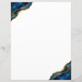 シックエレガントネイビーブルー金ゴールド瑪瑙紙 (裏面)