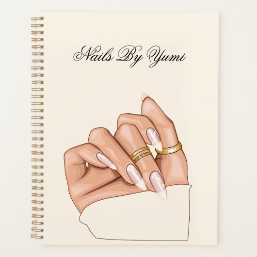 シックエレガントネイルサロンプロフェッショナルアポイントメント プランナー手帳 (正面)