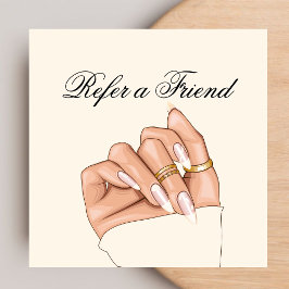 シックエレガントネイルサロンマニキュリスト紹介カード スクエア名刺