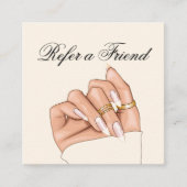 シックエレガントネイルサロンマニキュリスト紹介カード スクエア名刺 (正面)