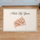 シックエレガントネイルサロンマニキュリスト美しいへようこそ ドアマット