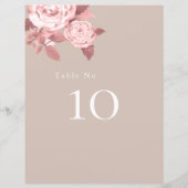 シックエレガントバラの結婚シーティングチャート (裏面)