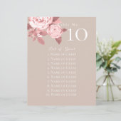 シックエレガントバラの結婚シーティングチャート (スタンド正面)