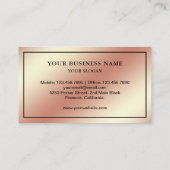 シックエレガントバラゴールドフォイルホースシューファリア 名刺 (裏面)