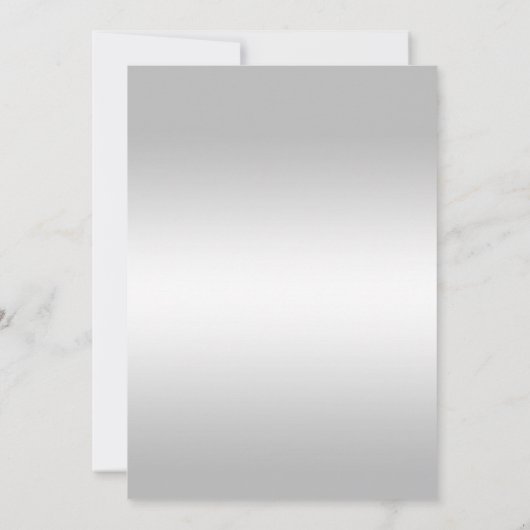 シックエレガントバラシルバーウェディングレセプション 招待状 (裏面)