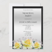 シックエレガントバラシルバーメモリアルパーティー 招待状 (正面)