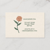 シックエレガントバラフレームフローラピンククリーム 名刺 (裏面)