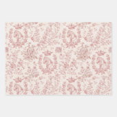 シックエレガントバラベージュエクエストリアンフローラトワール ラッピングペーパーシート (正面3)