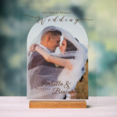 シックエレガントバラ結婚の写真 アクリルサイン (ニュートラル)