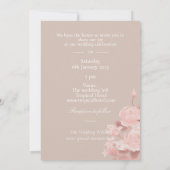 シックエレガントバラ結婚の写真 招待状 (裏面)