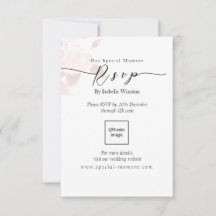 シックエレガントバラ結婚のQRcode RSVP