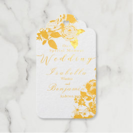 シックエレガントバラ結婚ズ ギフトタグ