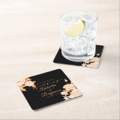 シックエレガントバラ結婚ズ スクエアペーパーコースター (インサイチュ)