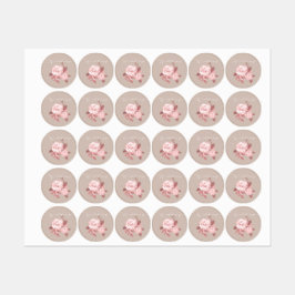 シックエレガントバラ結婚ズ ラベル