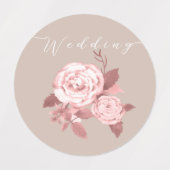 シックエレガントバラ結婚ズ ラベル (デザイン1)