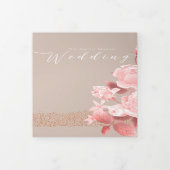 シックエレガントバラ結婚ズ 三つ折り招待状 (カバー)