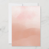 シックエレガントバラ葉抽象芸術結婚ズ 招待状 (裏面)