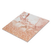 シックエレガントバラ金ゴールドグラデーショングリッターマーブル タイル (側面)