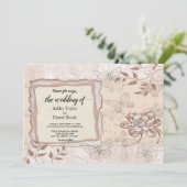 シックエレガントバラ金ゴールドグリッターグラムモダンズ 招待状 (スタンド正面)