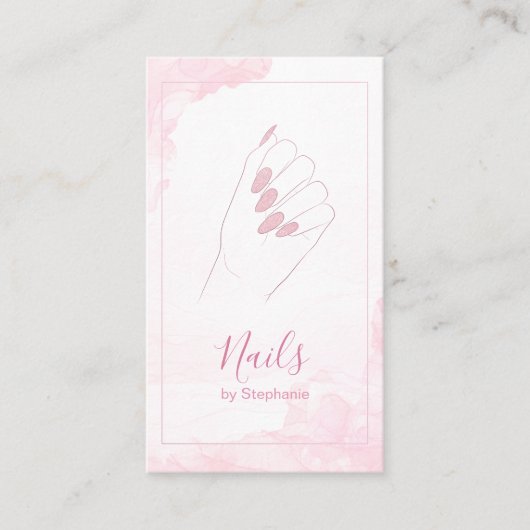 シックエレガントバラ金ゴールドグリッターネイルアートマニキュア 名刺 (正面)