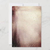 シックエレガントバラ金ゴールドドレス紙吹雪スウィート16 招待状 (裏面)