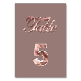 シックエレガントバラ金ゴールドパーティーゲストテーブルナンバー5 テーブルナンバー