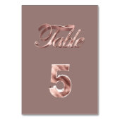 シックエレガントバラ金ゴールドパーティーゲストテーブルナンバー5 テーブルナンバー (裏面)