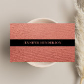 シックエレガントバラ金ゴールドピンクガーリータイポグラフィ 名刺