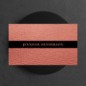 シックエレガントバラ金ゴールドピンクガーリータイポグラフィ 名刺