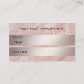 シックエレガントバラ金ゴールドマーブルネイルサロン 予約カード (裏面)