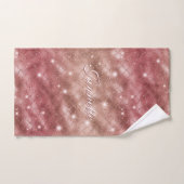 シックエレガントバラ金ゴールドマーメイドフェイクグリッター バスタオルセット (ハンドタオル)