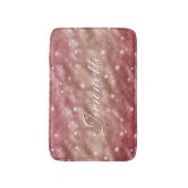 シックエレガントバラ金ゴールドマーメイドフェイクグリッター バスマット (正面縦)