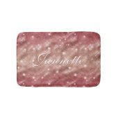 シックエレガントバラ金ゴールドマーメイドフェイクグリッター バスマット (正面)