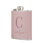 シックエレガントバラ金ゴールドモノグラムスクリプト フラスク (左)