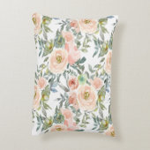 シックエレガントバラ、メやる気を起こさせるッセージ アクセントクッション (裏面(縦))