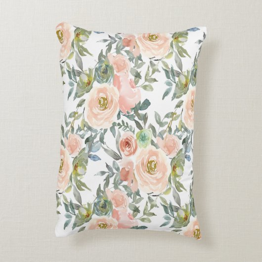 シックエレガントバラ、メやる気を起こさせるッセージ アクセントクッション (裏面(縦))