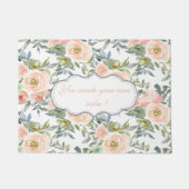 シックエレガントバラ、メやる気を起こさせるッセージ ドアマット (正面)