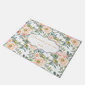 シックエレガントバラ、メやる気を起こさせるッセージ ドアマット (アングル)