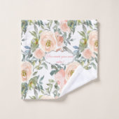 シックエレガントバラ、メやる気を起こさせるッセージ バスタオルセット (ウォッシュタオル)