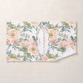 シックエレガントバラ、メやる気を起こさせるッセージ バスタオルセット (ハンドタオル)